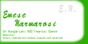 emese marmarosi business card